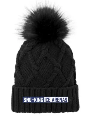 SKIS Faux Fur Knit Beanie