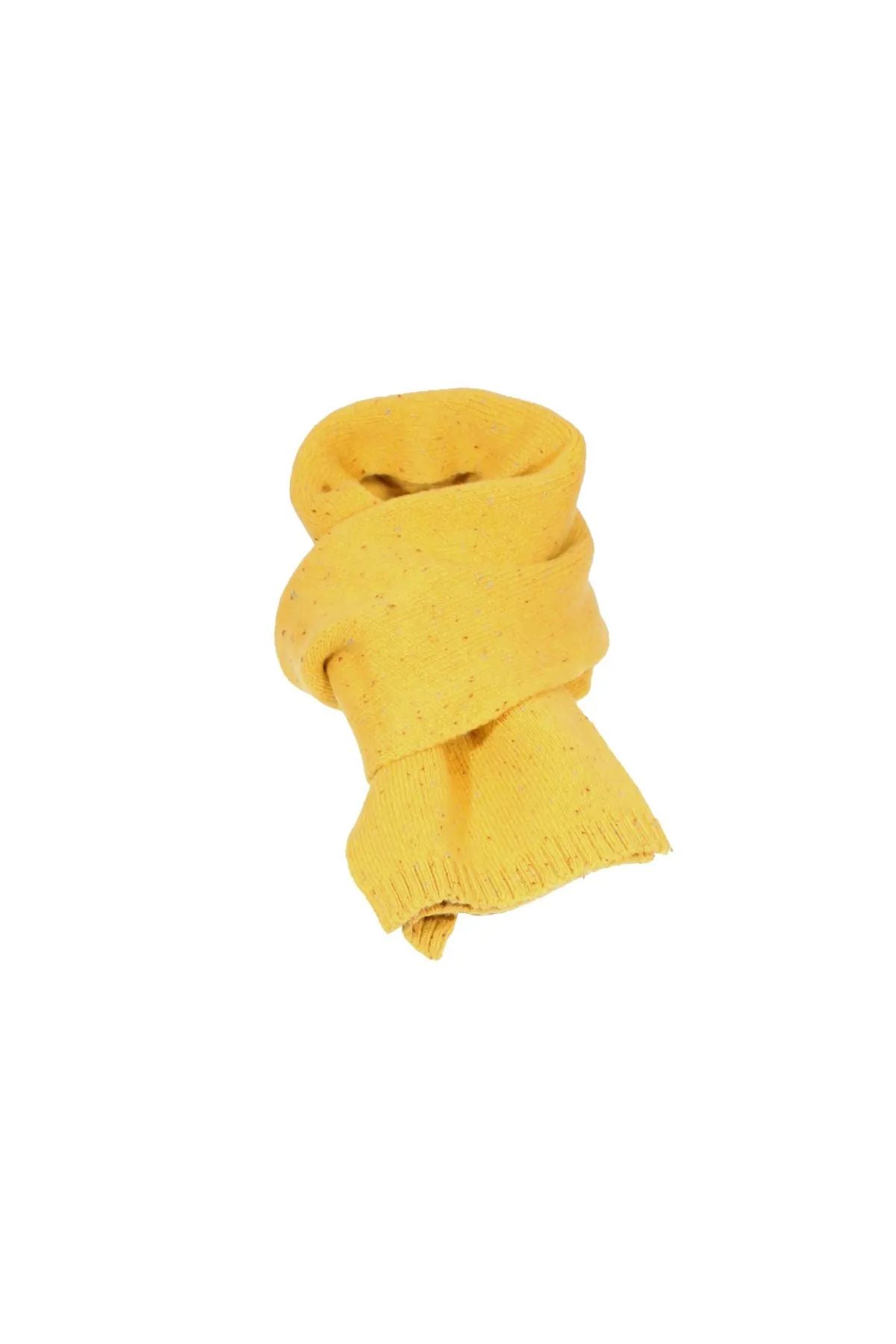 Speckled Knit Scarf Mustard in Wool