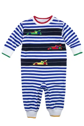 Stripe Knit Longall With Racecars