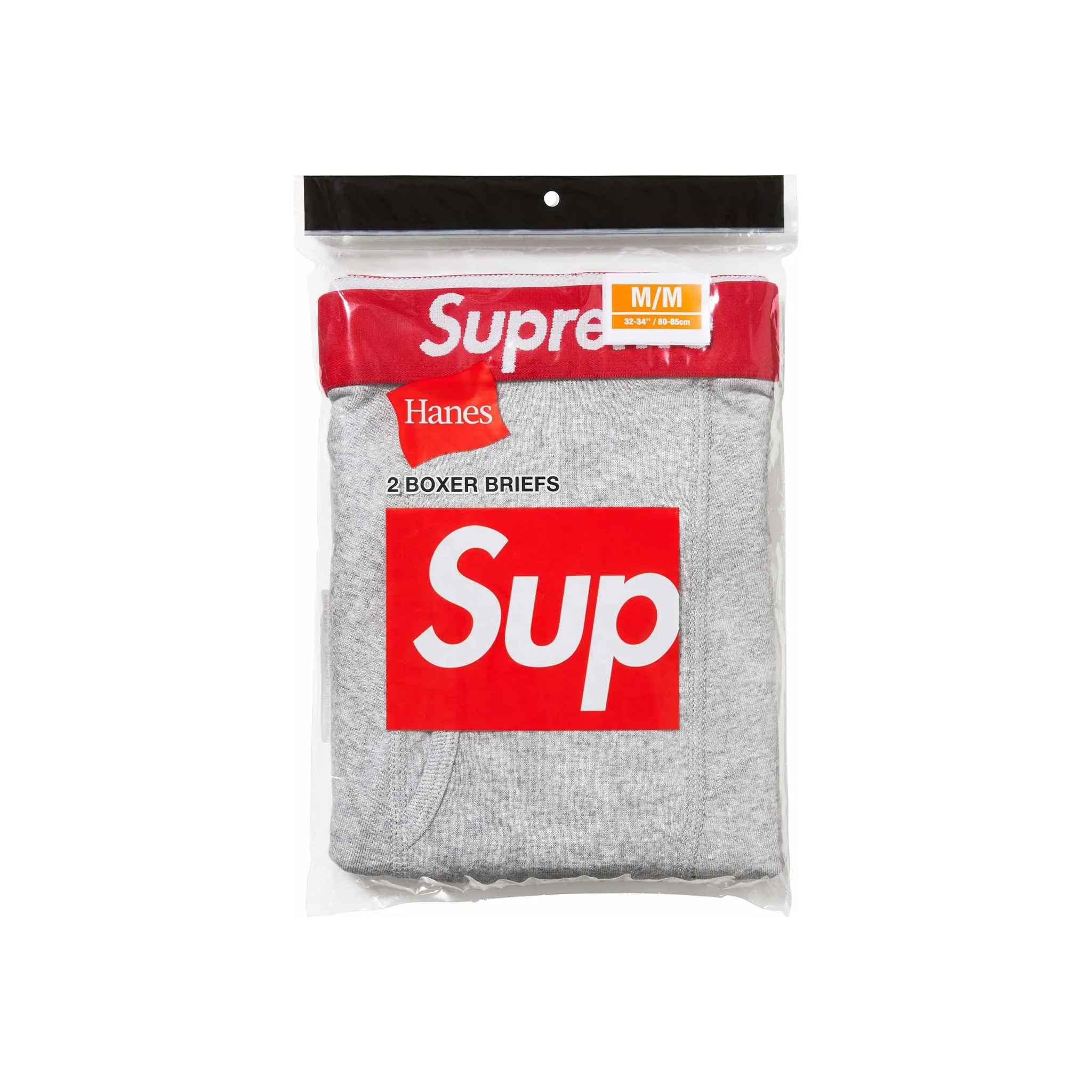 Supreme Hanes Boxer Briefs 2 Pack Heather Grey (SS24)