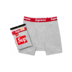 Supreme Hanes Boxer Briefs 2 Pack Heather Grey (SS24)
