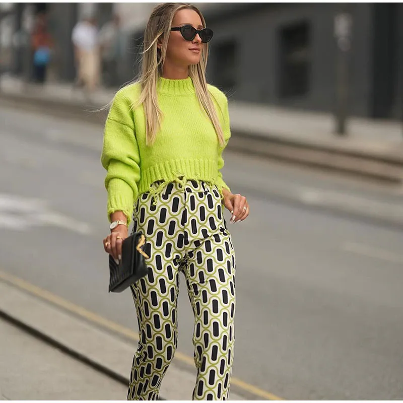 Tassel Knit Crop Sweater