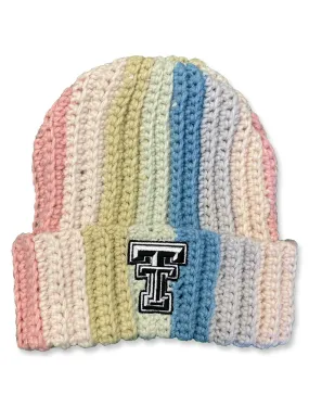 Texas Tech Colorful Hand Crochet Beanie