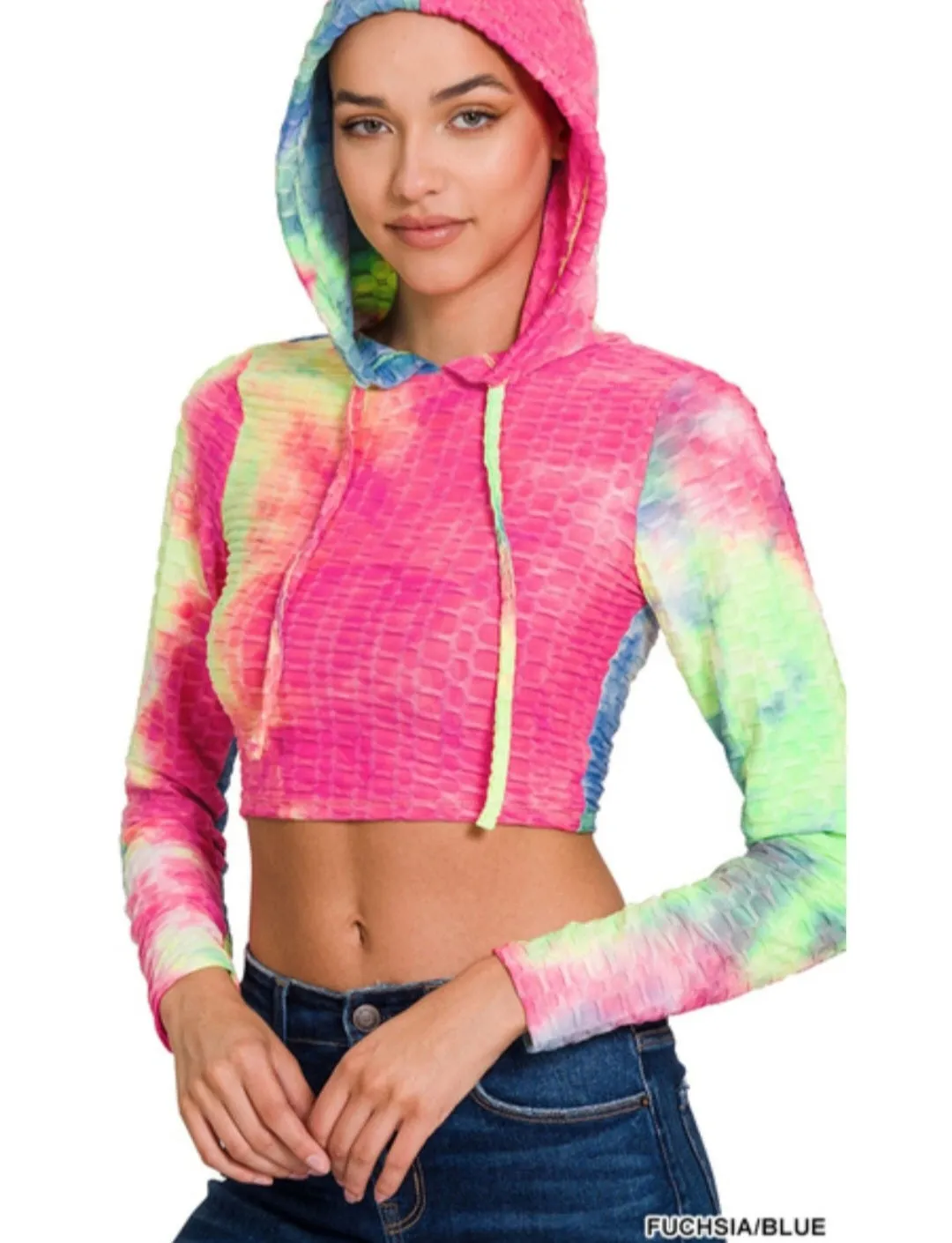 Tie Dye Crop Hoodie