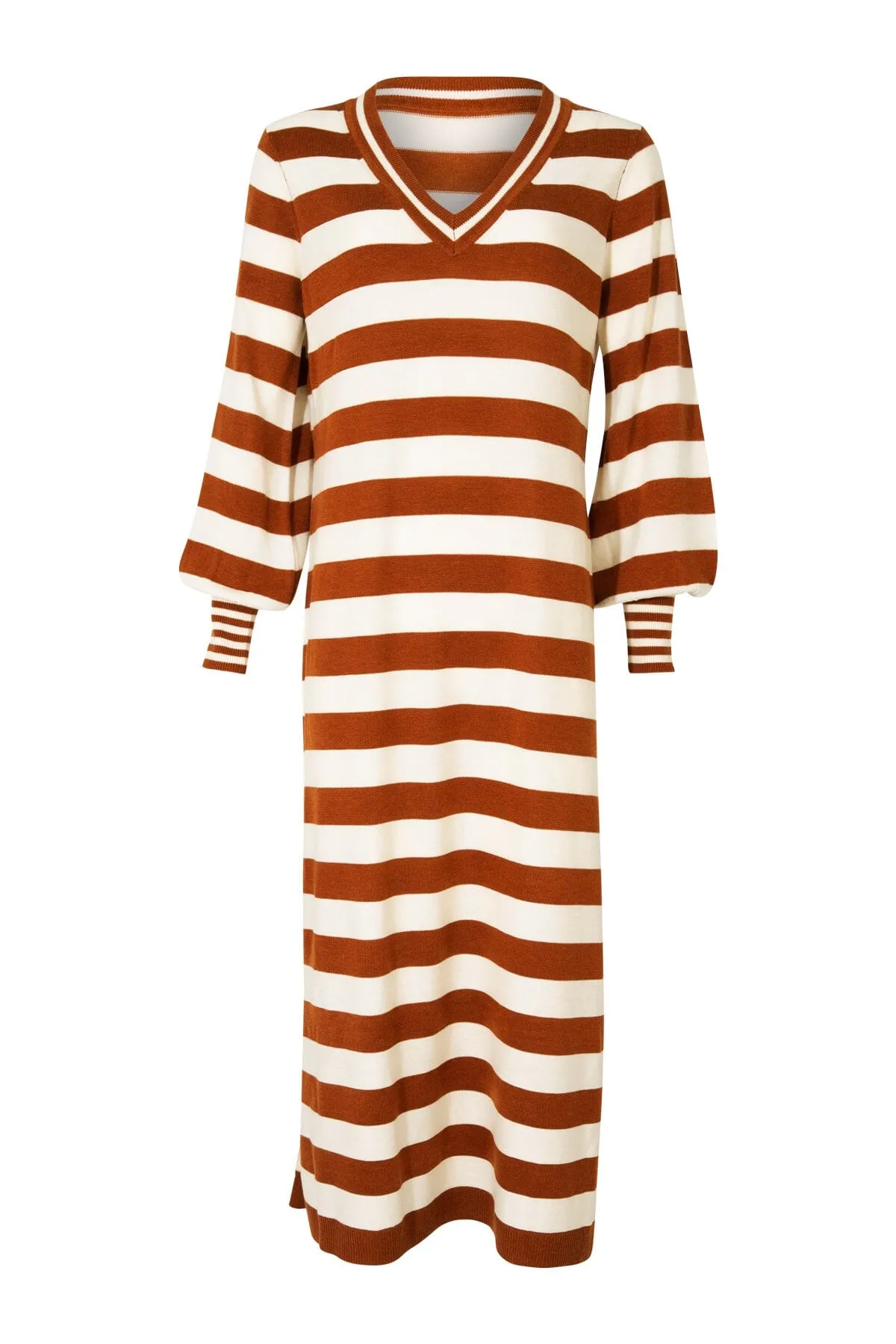 V - Iva La Revolution Dress Cinnamon Stripe