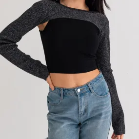 Victoria Sweater Srug & Ribbed Tank Top
