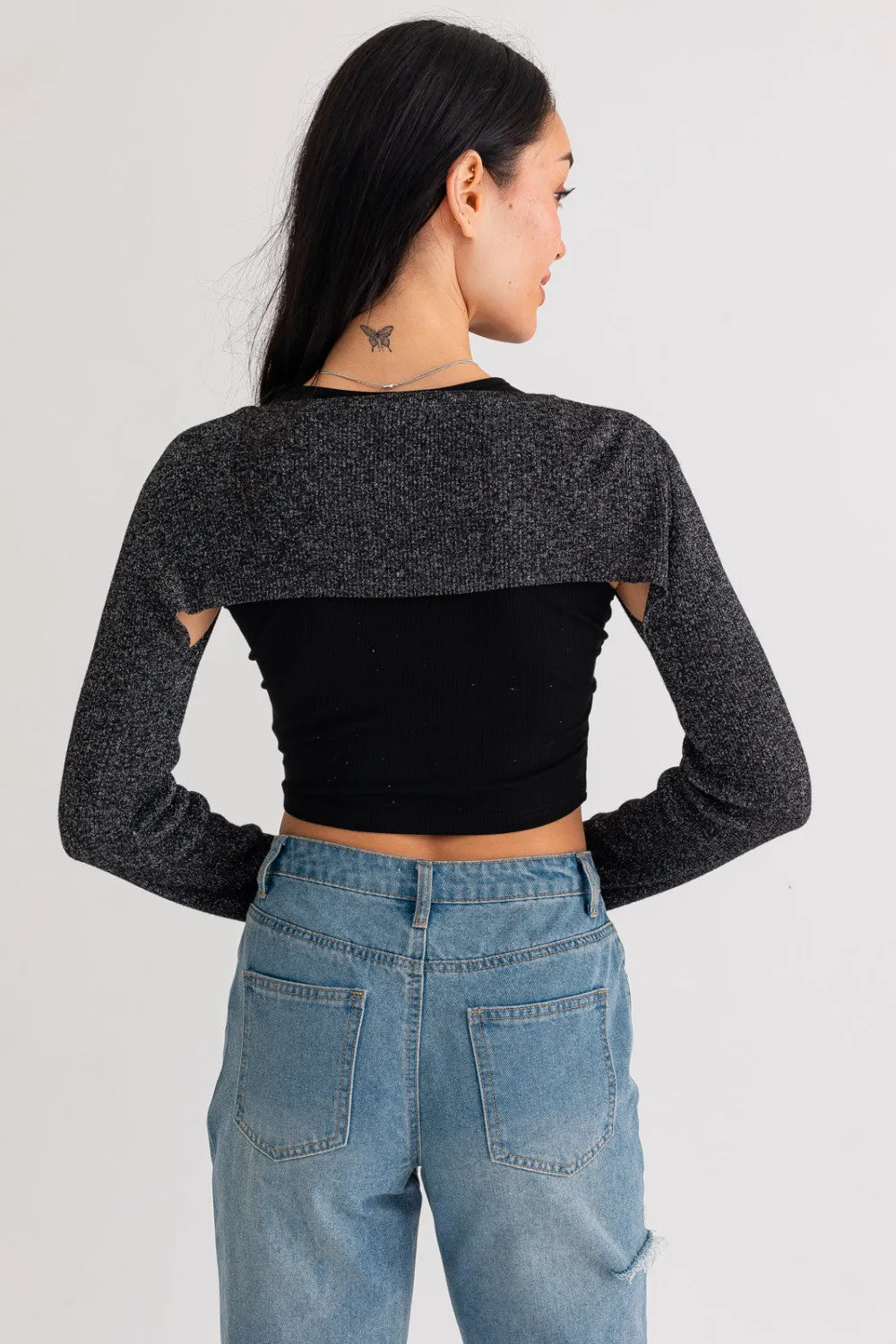 Victoria Sweater Srug & Ribbed Tank Top