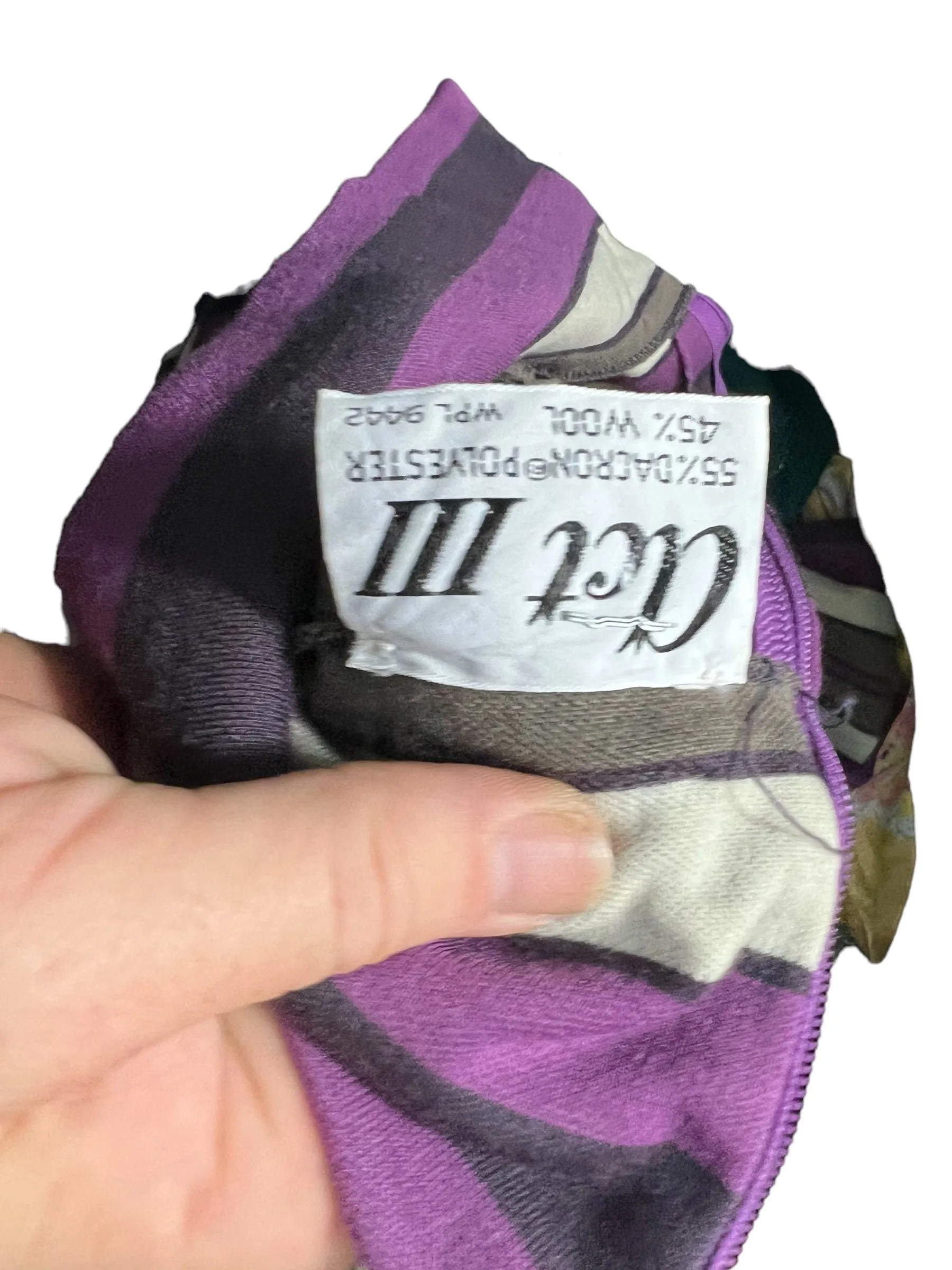 Vintage 70's purple stripe knit dress Act III M