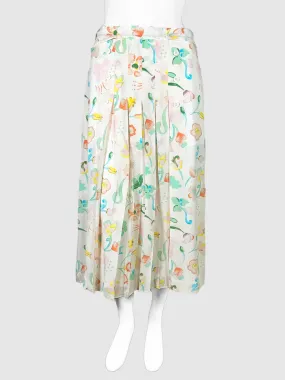 Waist Tie Floral Midi Skirt - Size 4