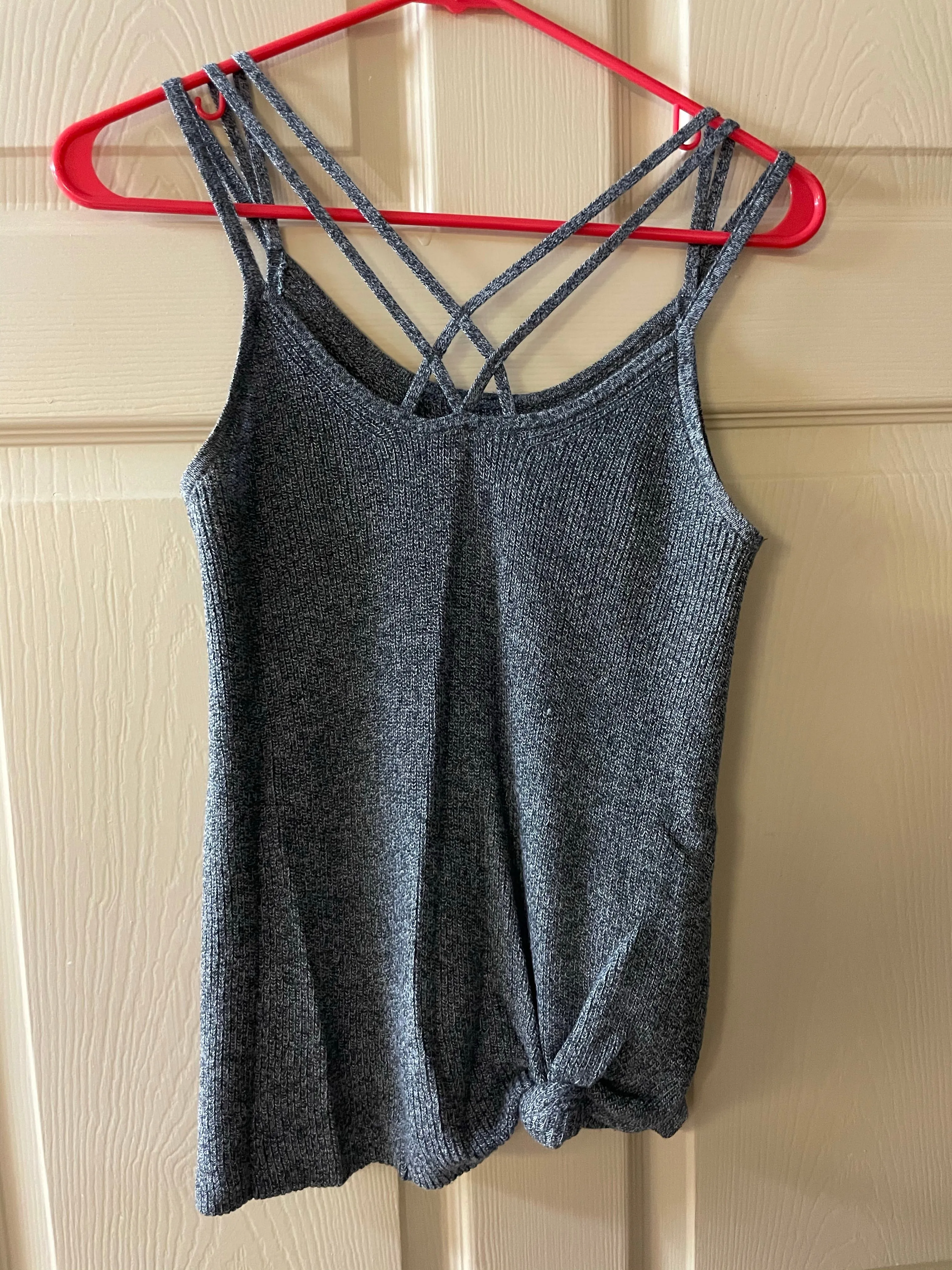 Womens Juniors AMERICAN EAGLE Outfitters Small Gray Crop Top