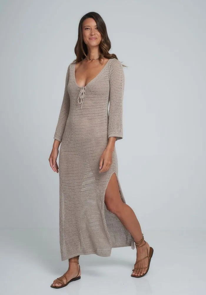 Zohara Knit Dress Cafe Au Lait