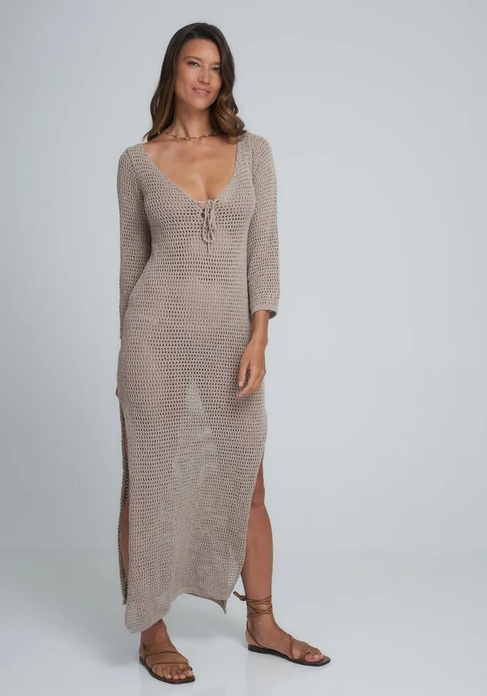 Zohara Knit Dress Cafe Au Lait